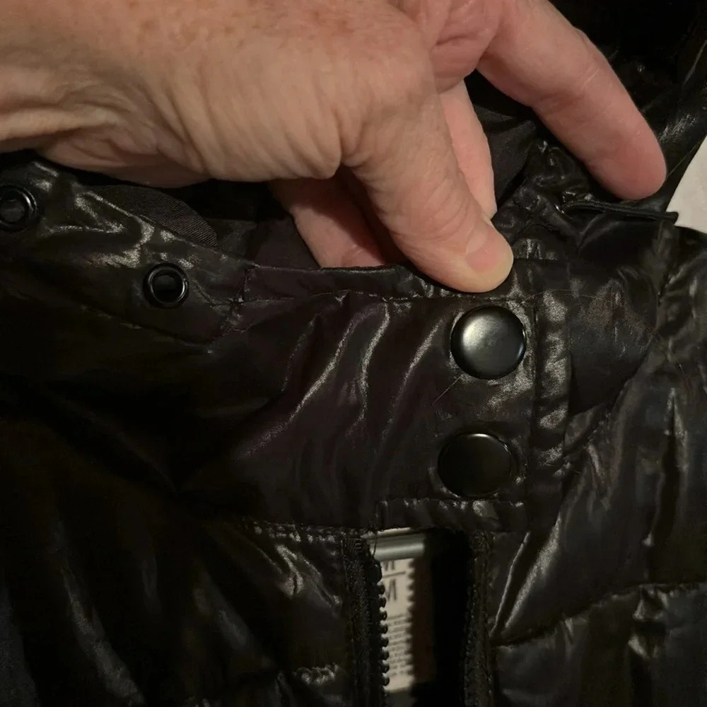 Aeropostale Black Puffer Y2K Full Zip Jacket size M - Picture 3 of 15